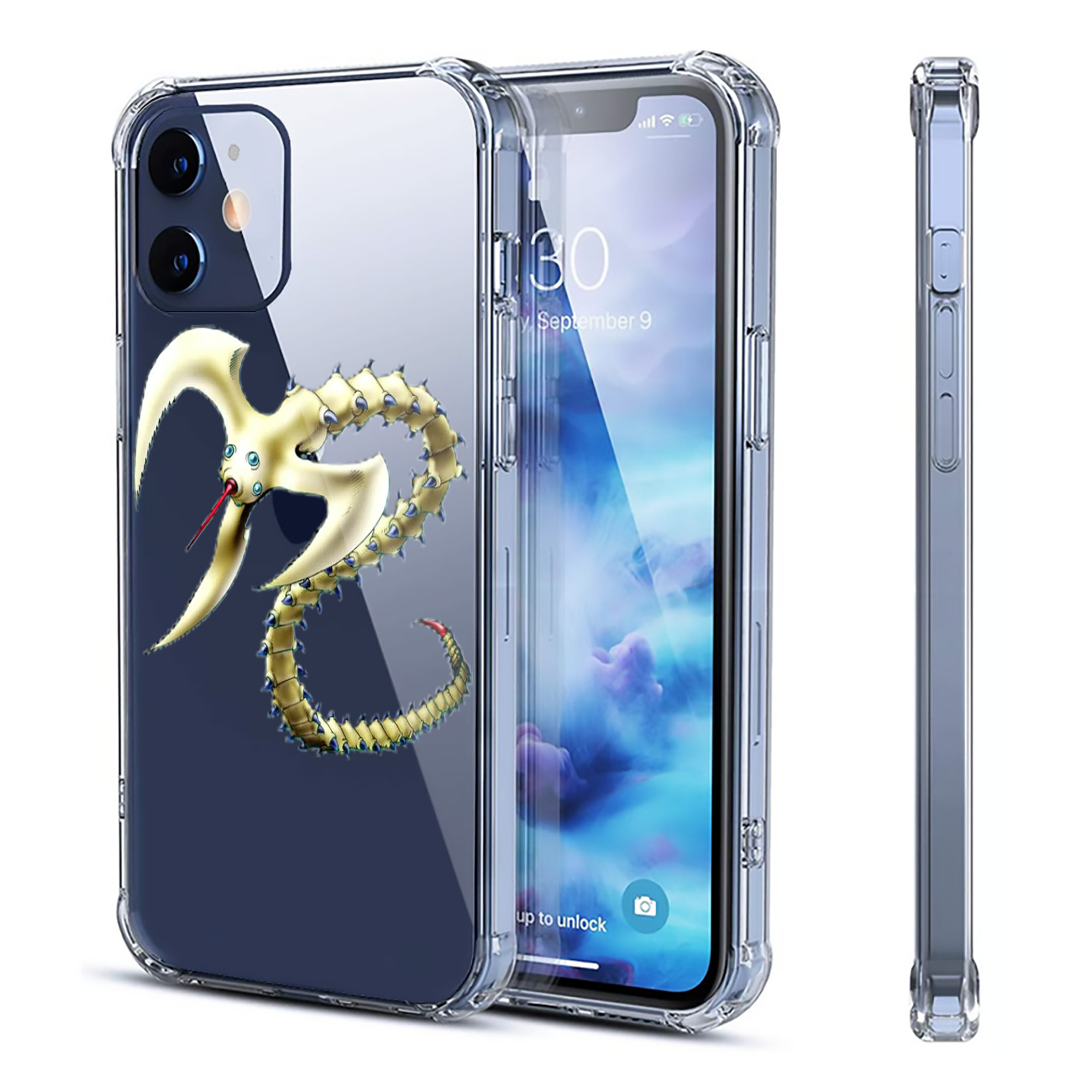 （画像用） 遊☆戯☆王 Yu-Gi-Oh! 【iPhone 12シリーズ対応】透明スマホケース（クリアソフトケース）